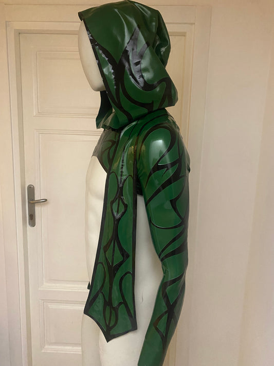 Silenzio Hooded crop top (men's sizing)